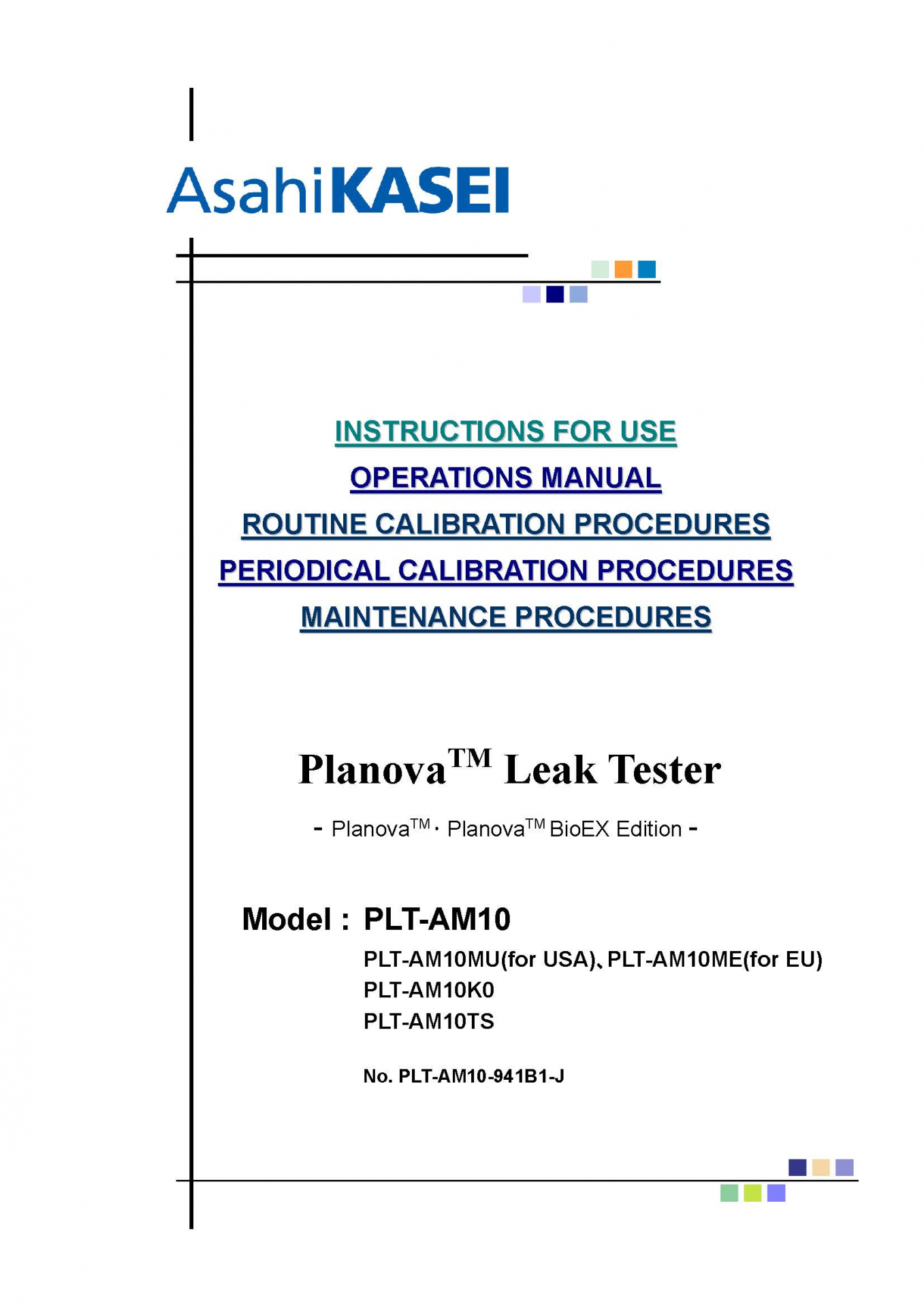Instruction for Use / Product Spec Sheet | Asahi Kasei Bioprocess