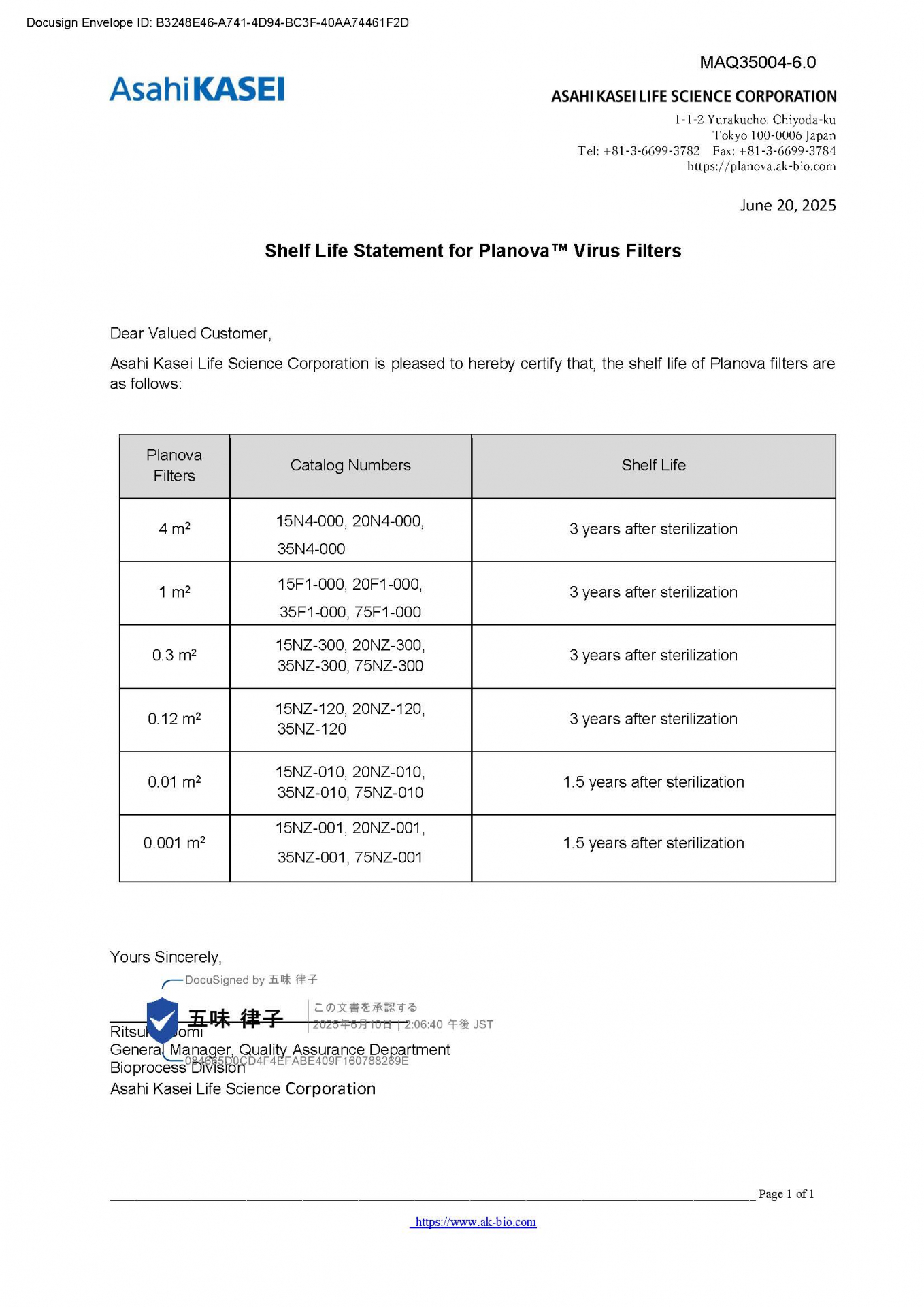 aa@プロフ必読ページ 技術文書 | 旭化成バイオプロセス